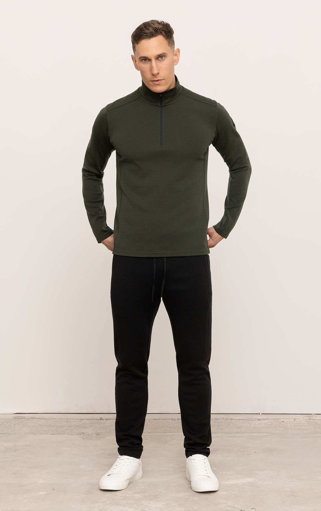320GSM MERINO 1/4 ZIP
