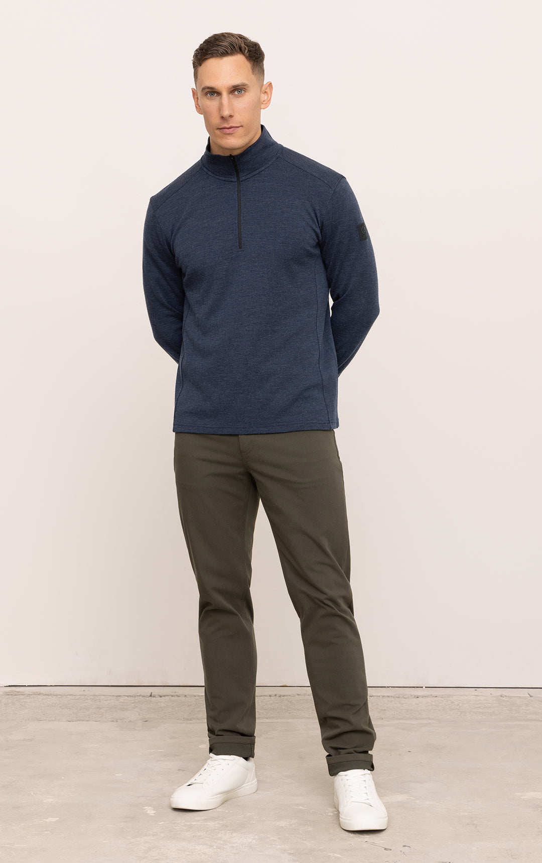 320GSM MERINO 1/4 ZIP
