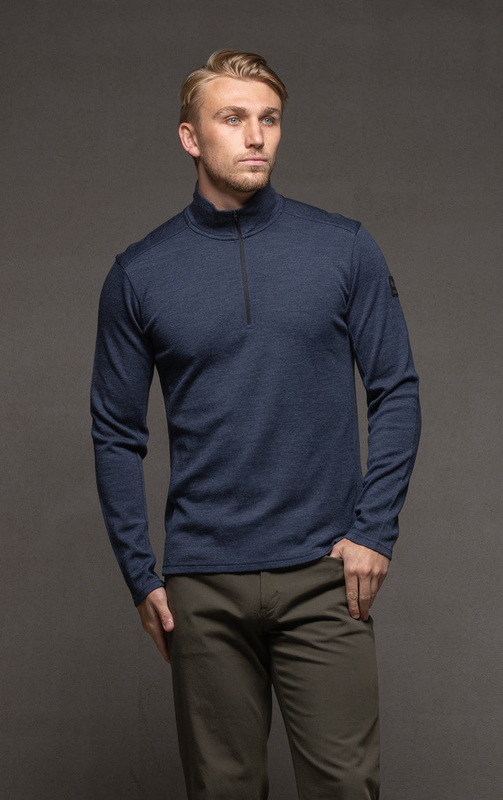 320GSM MERINO 1/4 ZIP