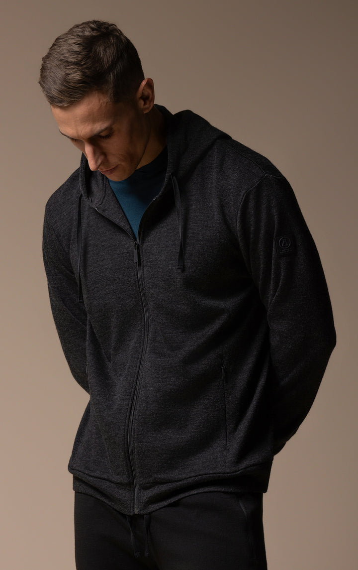 320GSM MERINO ZIPPED HOODY