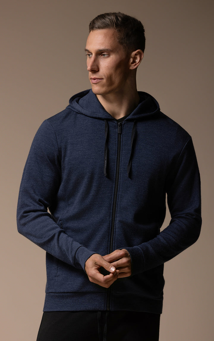 320GSM MERINO ZIPPED HOODY
