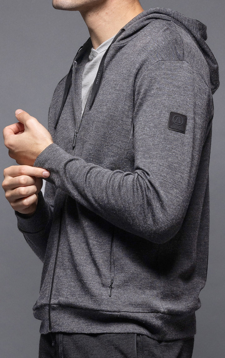 320GSM MERINO ZIPPED HOODY