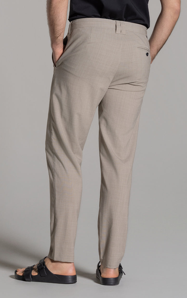 TAPERED SUMMER WOOL BLEND PANTS