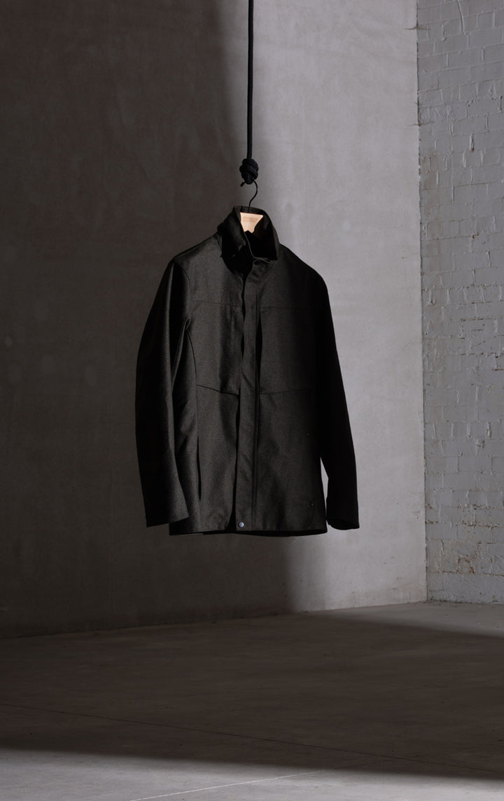 LAMINATED WOOL JACKET