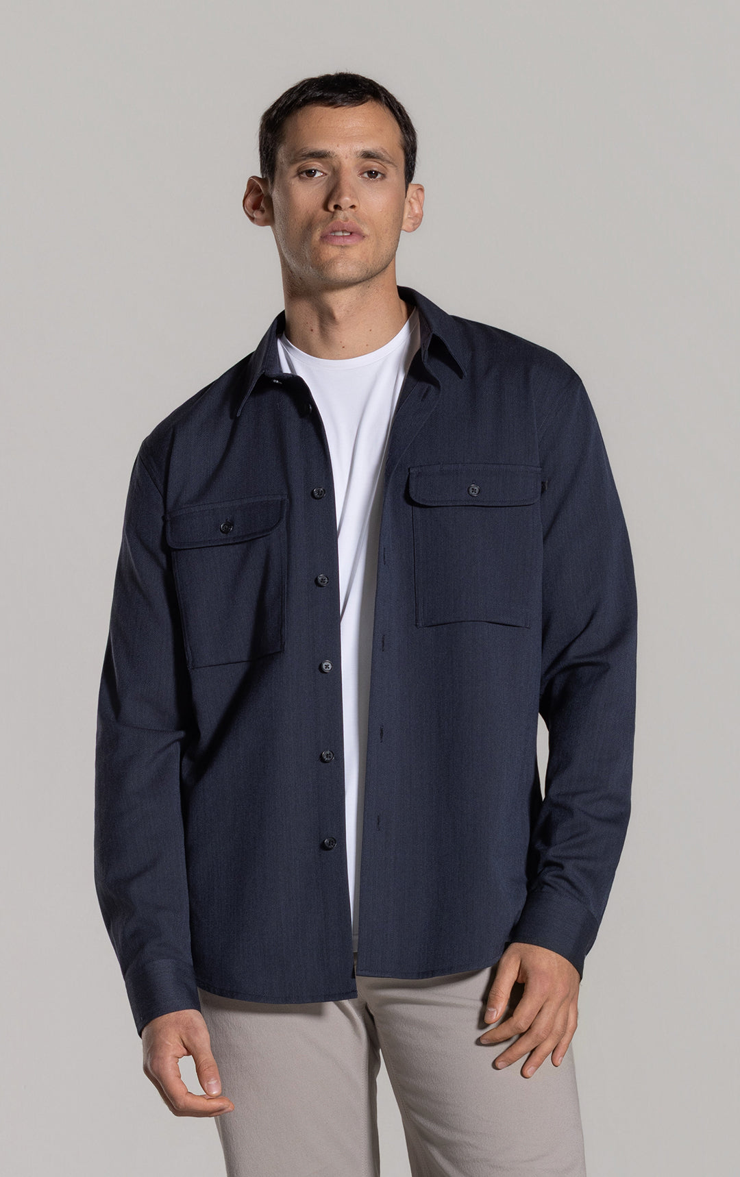 WOOL COTTON WORK SHIRT
