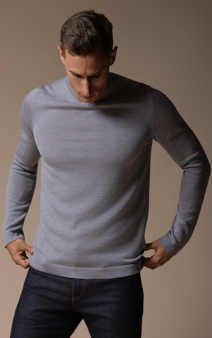 12GG MERINO V-NECK SWEATER