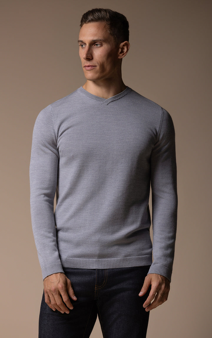 12GG MERINO V-NECK SWEATER