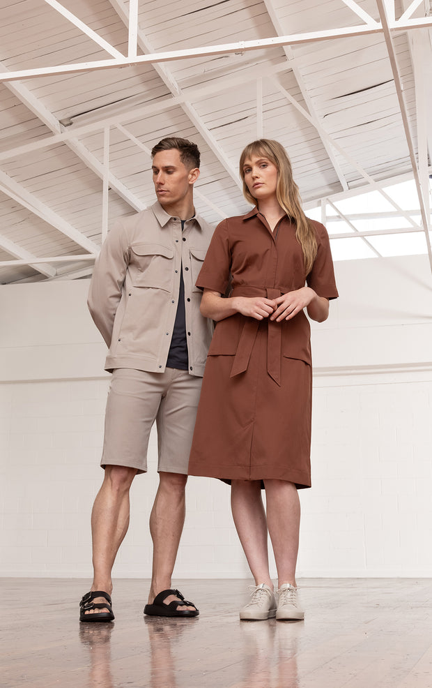 PERFORMANCE TWILL SHIRT DRESS