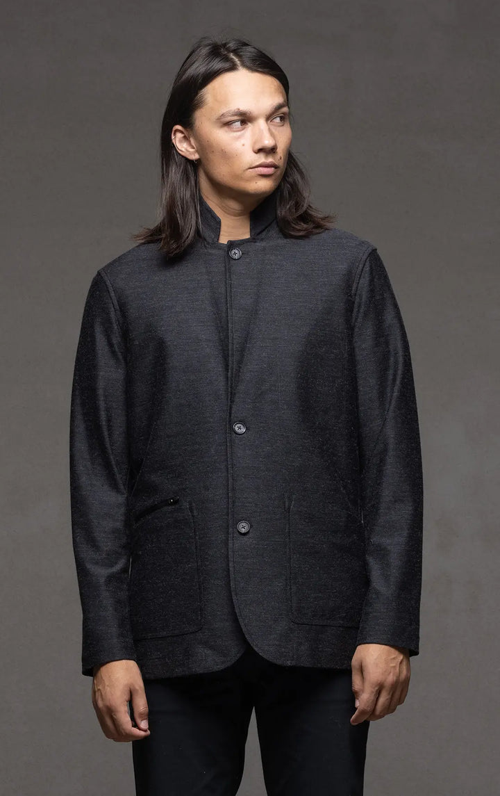 ITALIAN STRETCH WOOL BLAZER 0