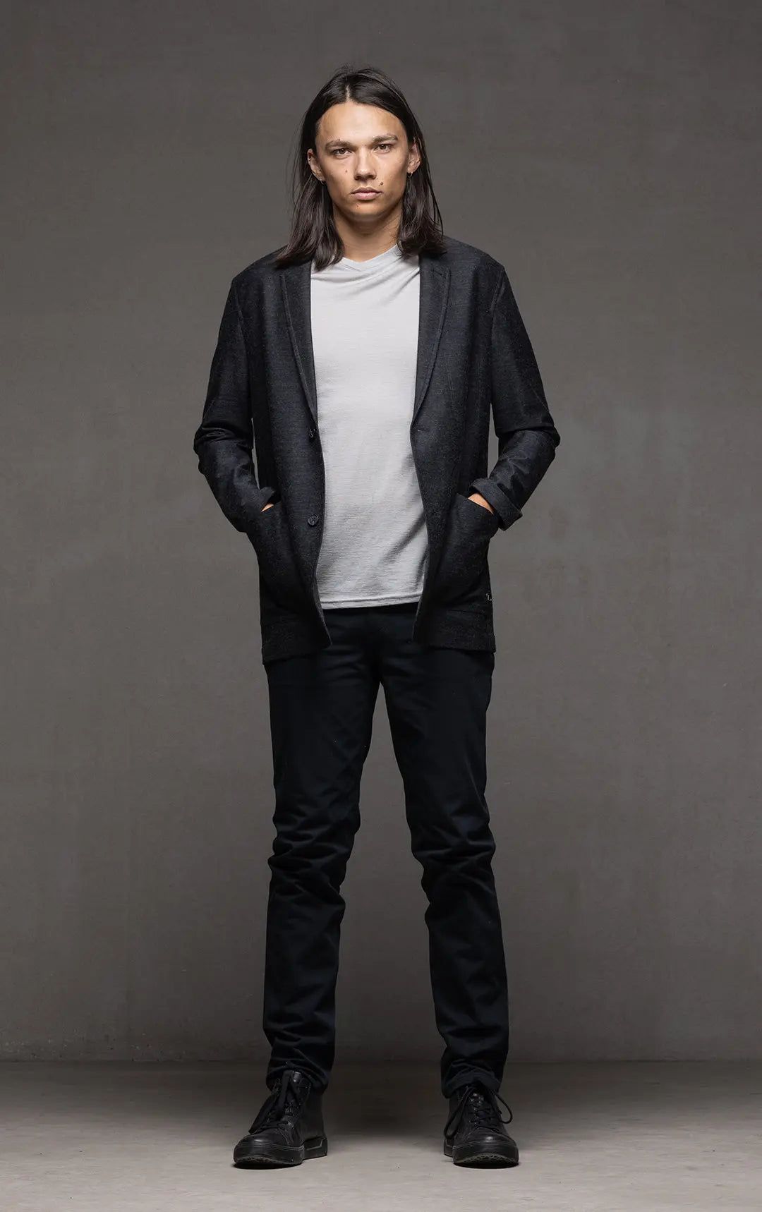 ITALIAN STRETCH WOOL BLAZER 0