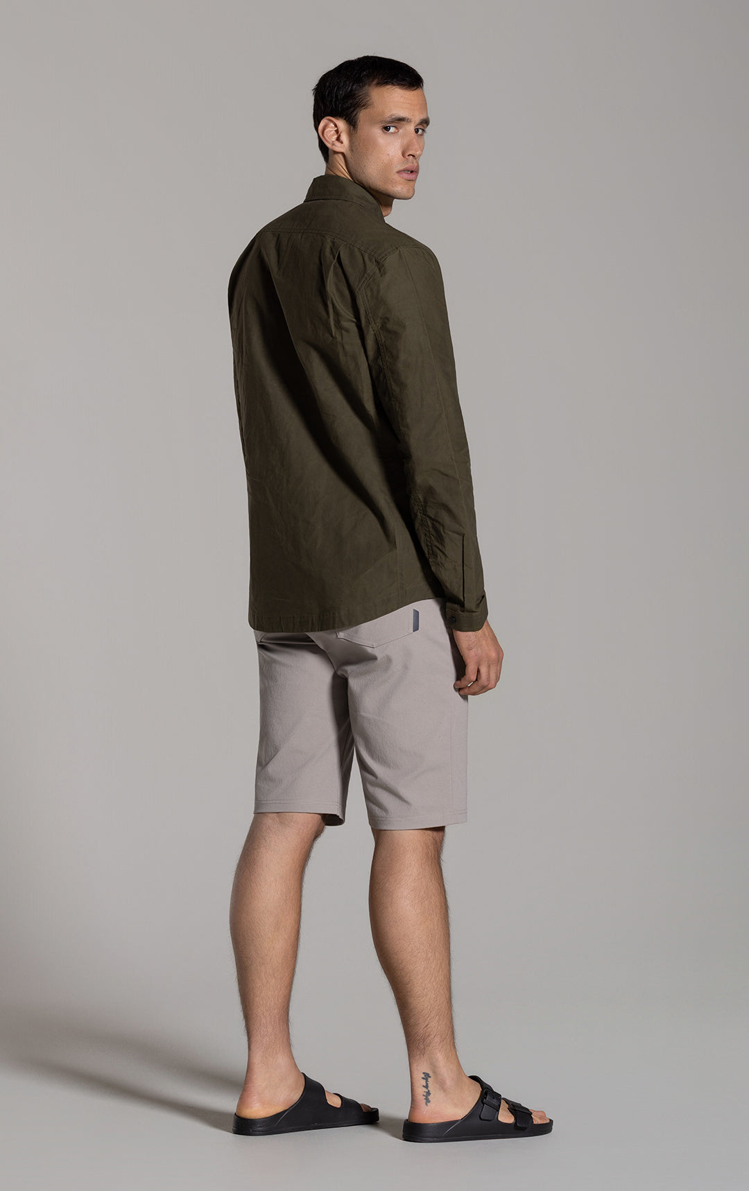 WAXED COTTON ZIP SHACKET