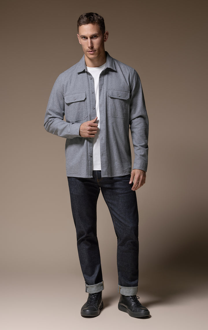 COTTON FLANNEL OVERSHIRT - CLEARANCE
