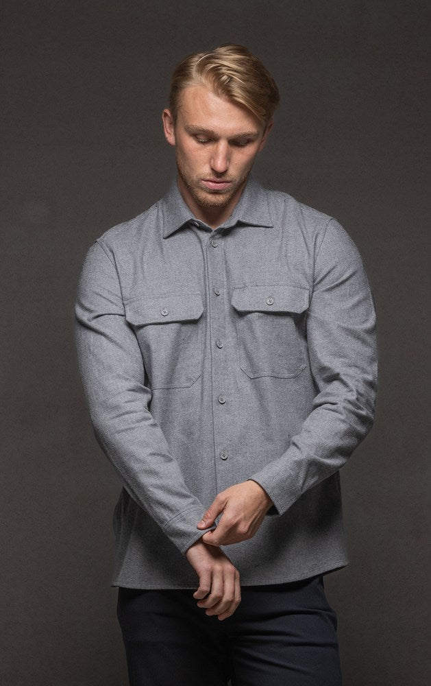 COTTON FLANNEL OVERSHIRT - CLEARANCE