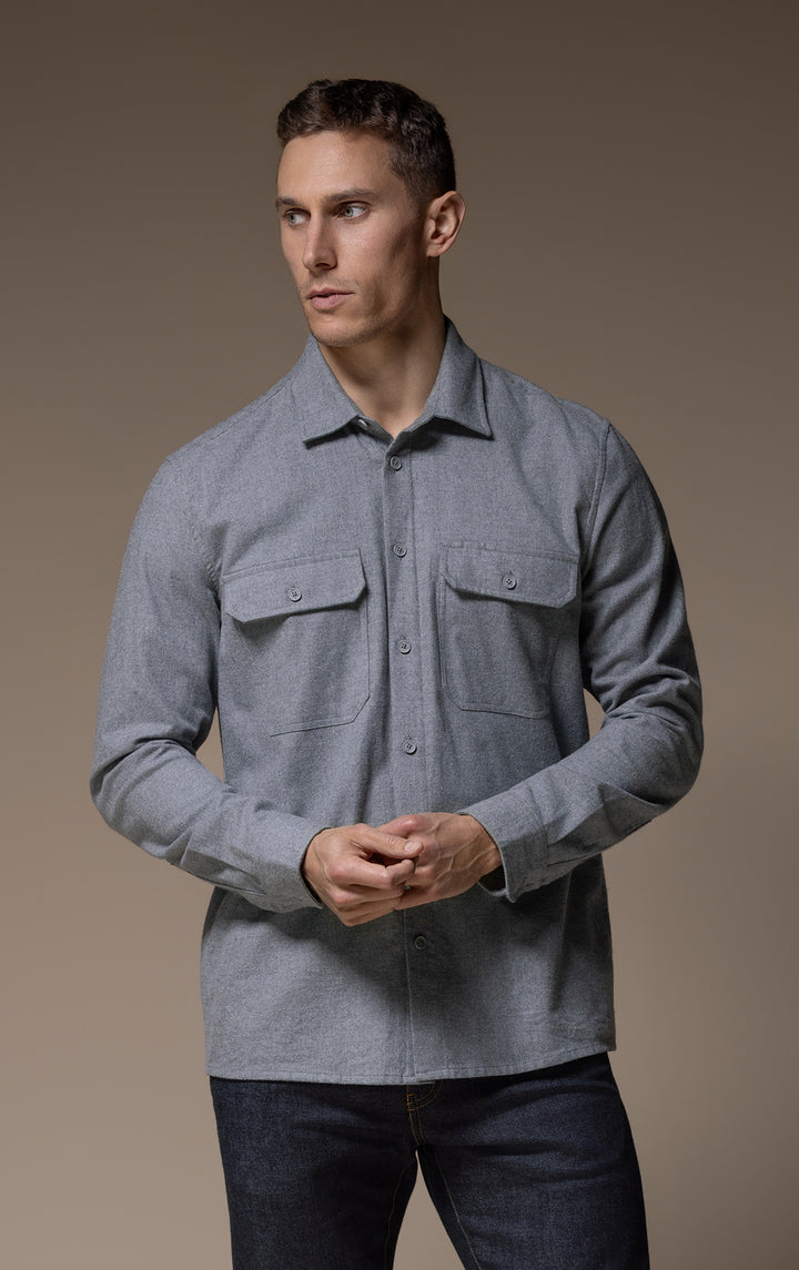 COTTON FLANNEL OVERSHIRT