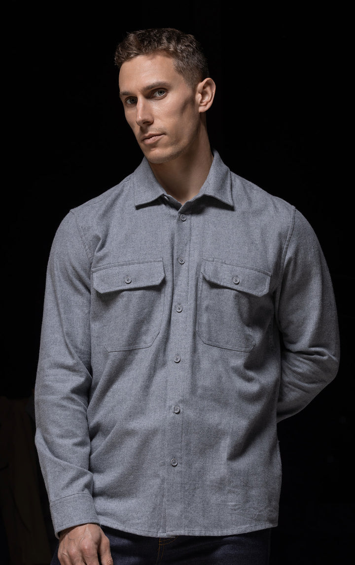 COTTON FLANNEL OVERSHIRT
