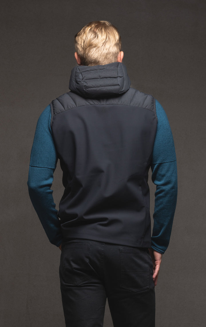 HYBRID HOODED DOWN VEST