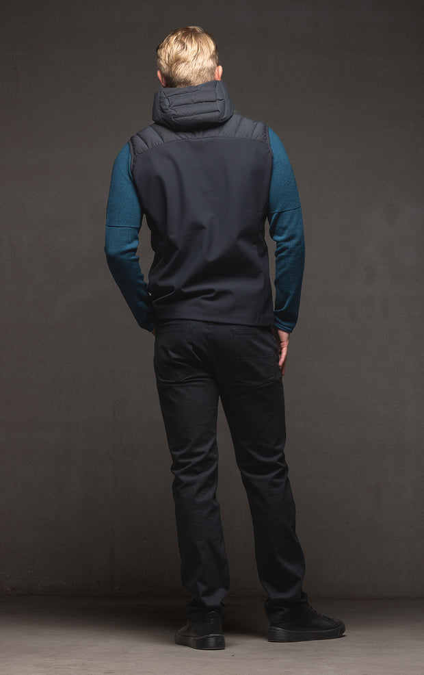 HYBRID HOODED DOWN VEST