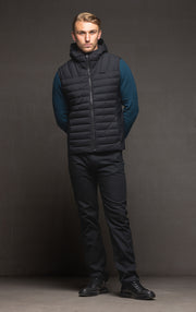 HYBRID HOODED DOWN VEST