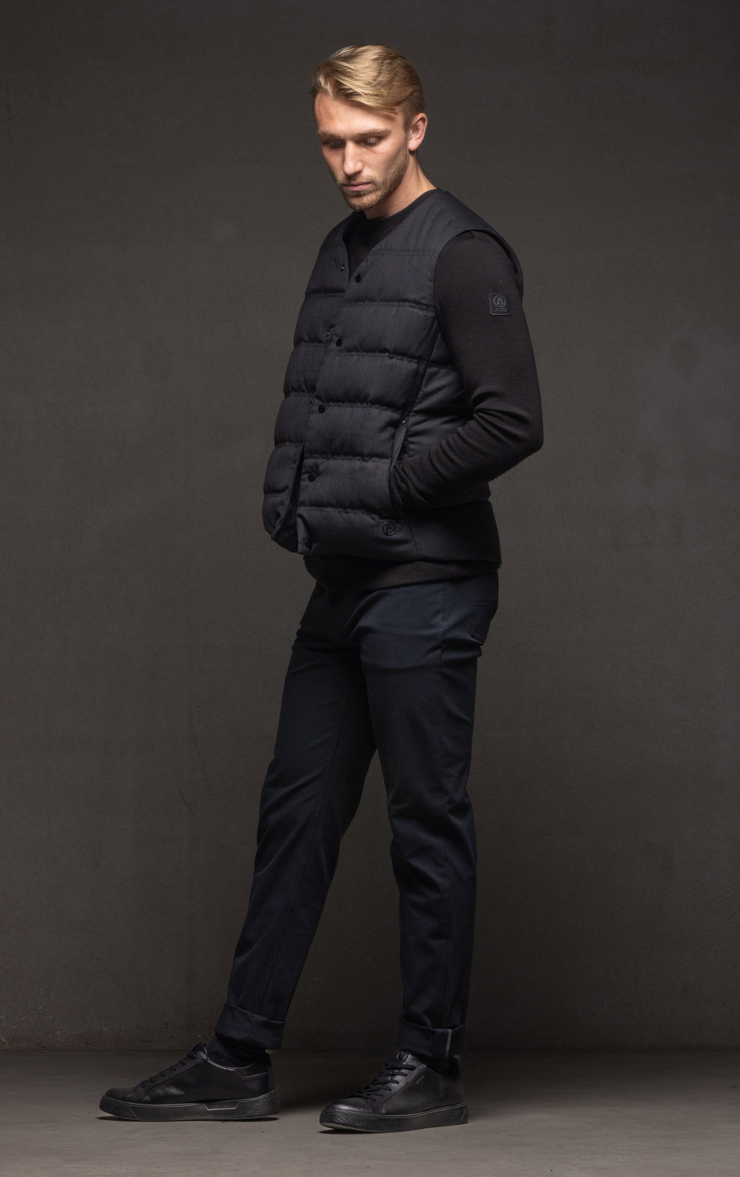 WOOL BLEND DOWN VEST - CLEARANCE