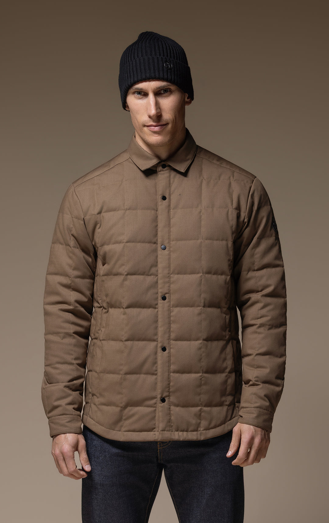 WOOL BLEND QUILTED SHACKET