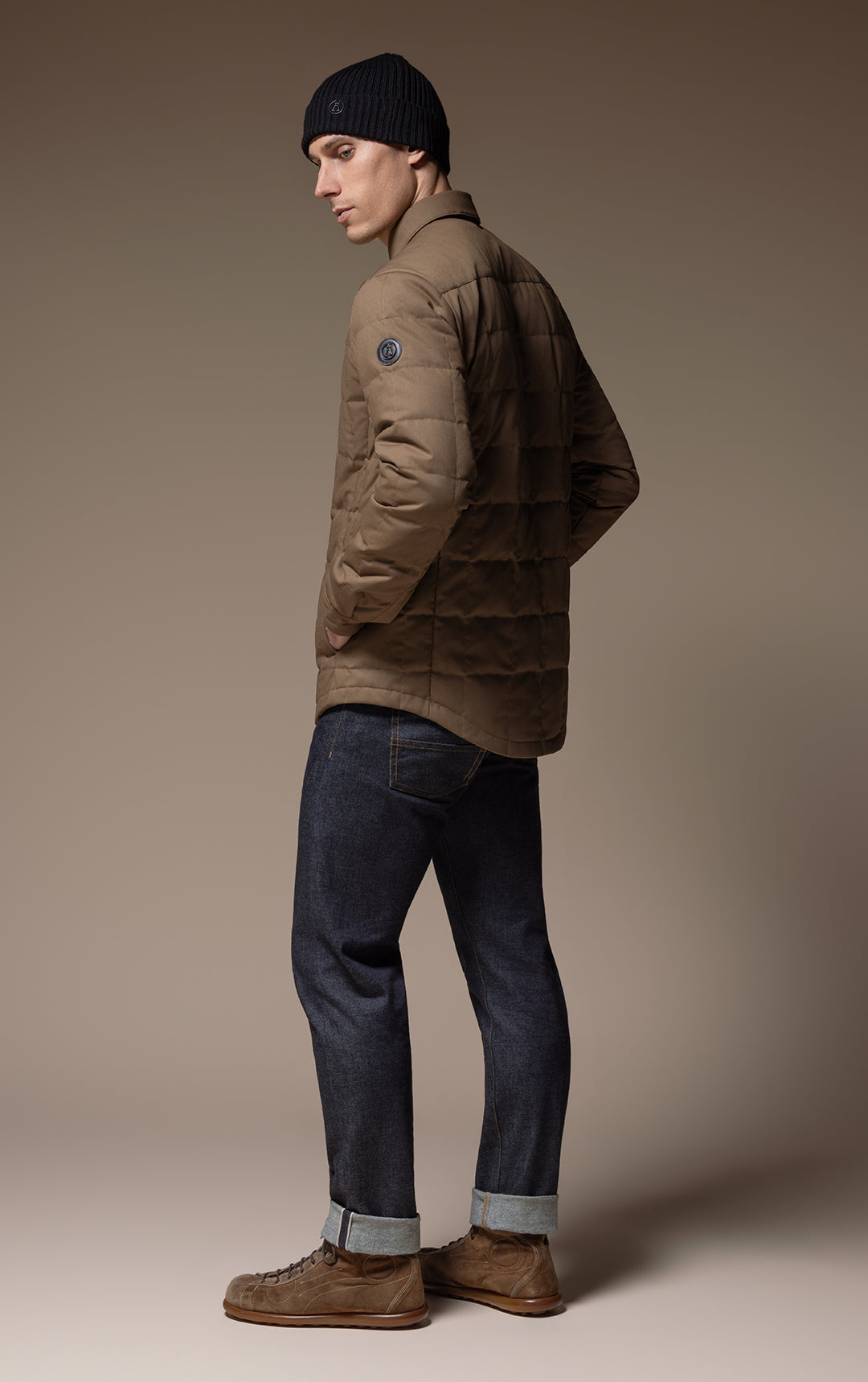 WOOL BLEND QUILTED SHACKET