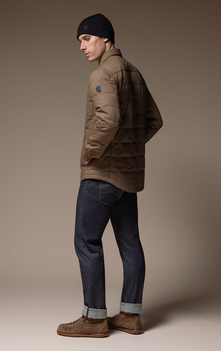 WOOL BLEND QUILTED SHACKET