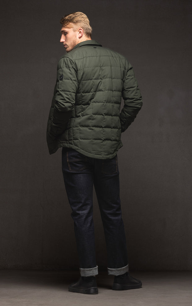 WOOL BLEND QUILTED SHACKET