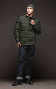 WOOL BLEND QUILTED SHACKET