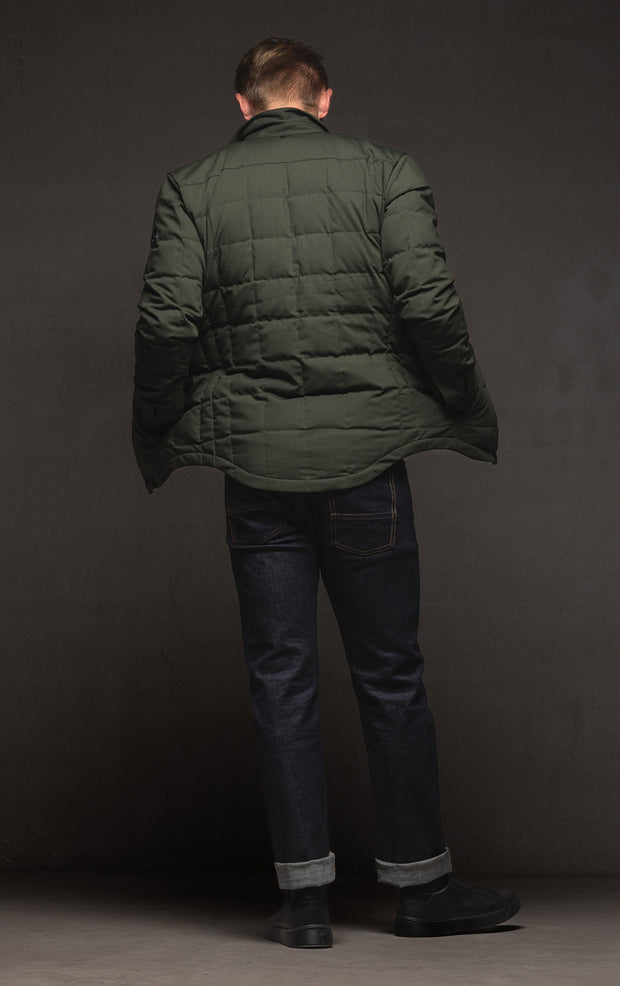 WOOL BLEND QUILTED SHACKET
