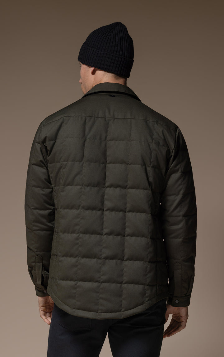 WOOL BLEND QUILTED SHACKET