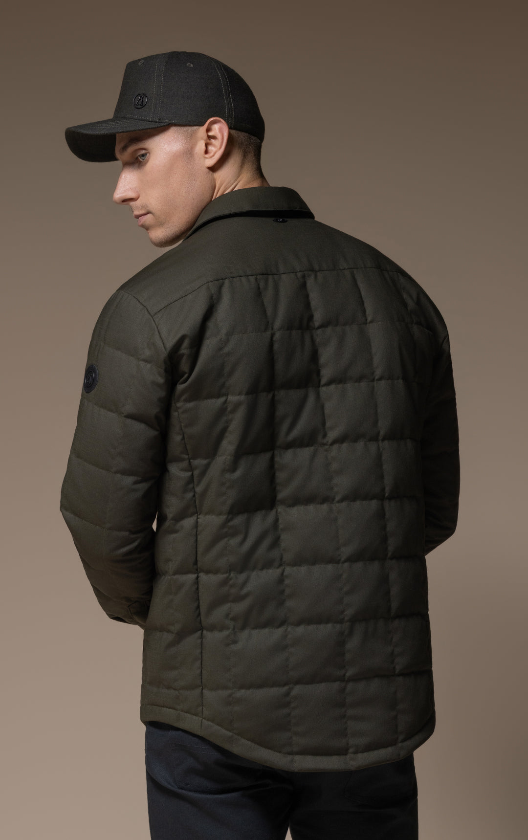 WOOL BLEND QUILTED SHACKET