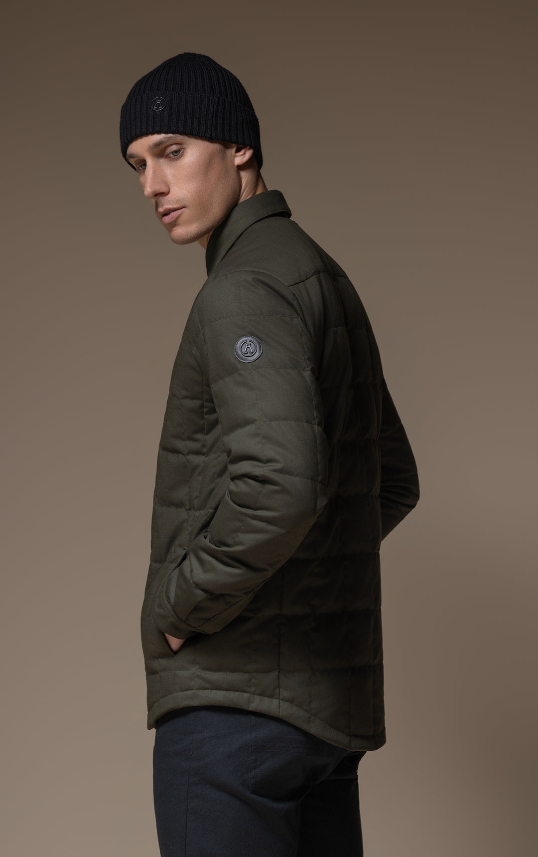 WOOL BLEND QUILTED SHACKET