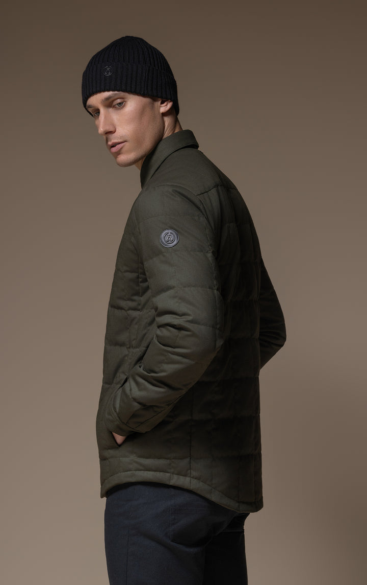 WOOL BLEND QUILTED SHACKET