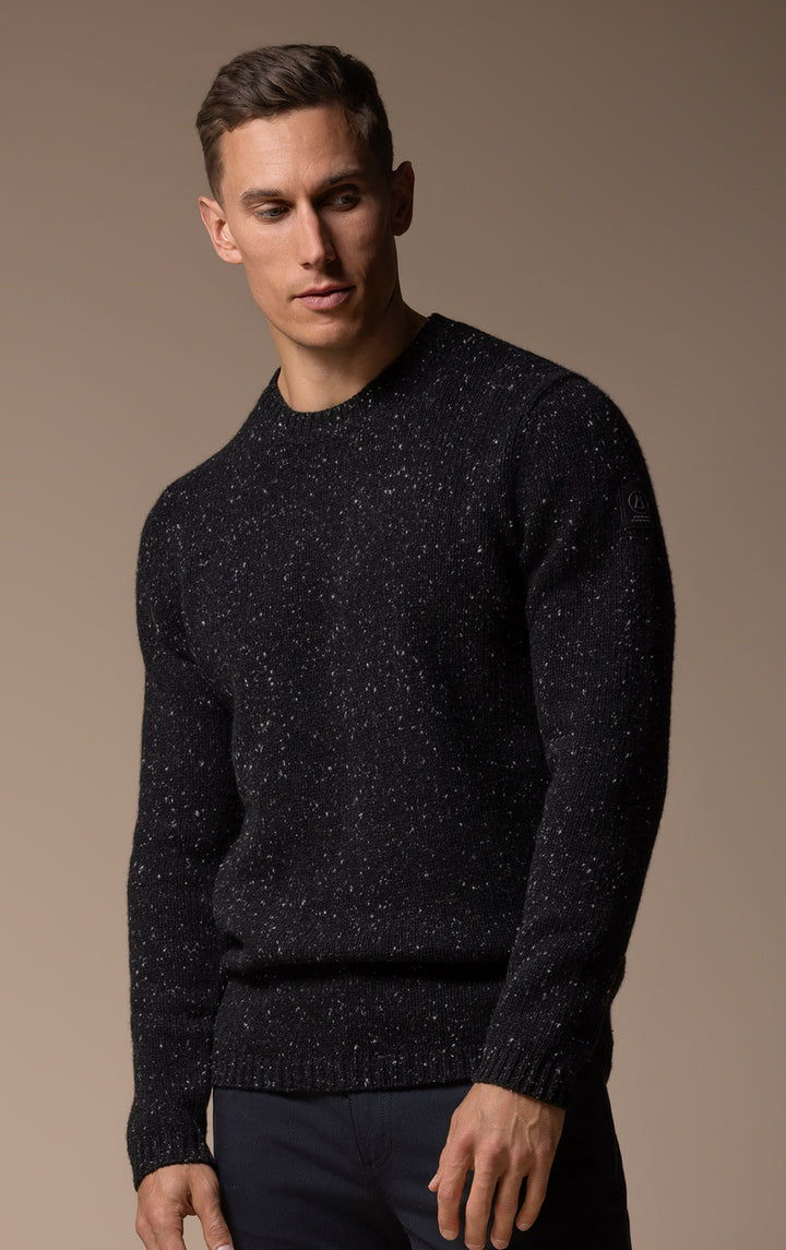 3GG WOOL BLEND TWEED CREW