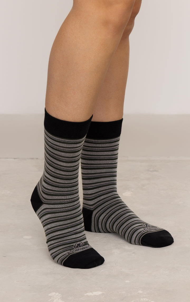 MERINO DRESS SOCK - MULTISTRIPE