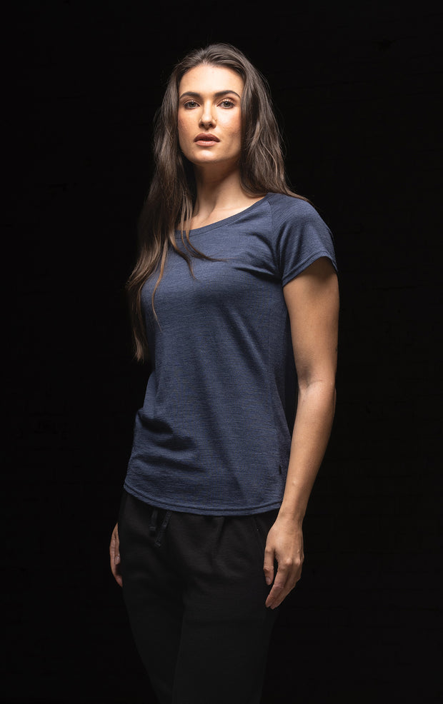 180GSM MERINO CAP SLEEVE TEE