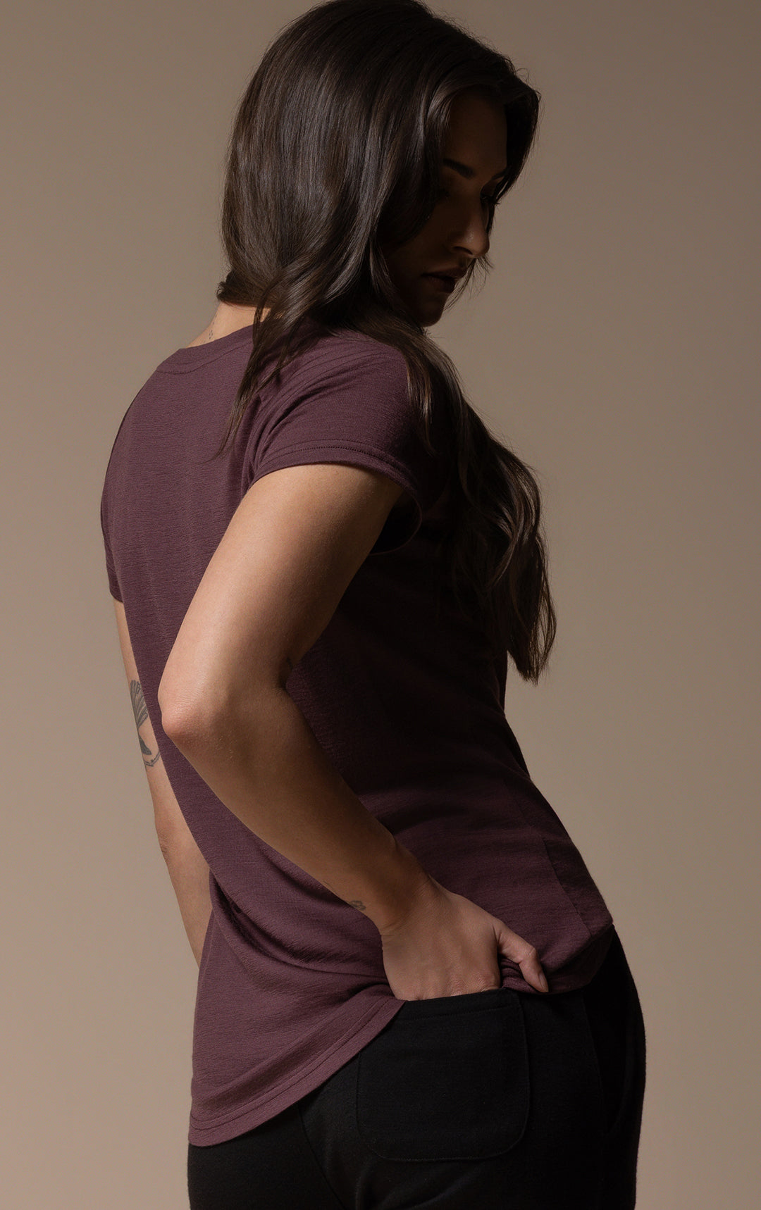 180GSM MERINO CAP SLEEVE TEE