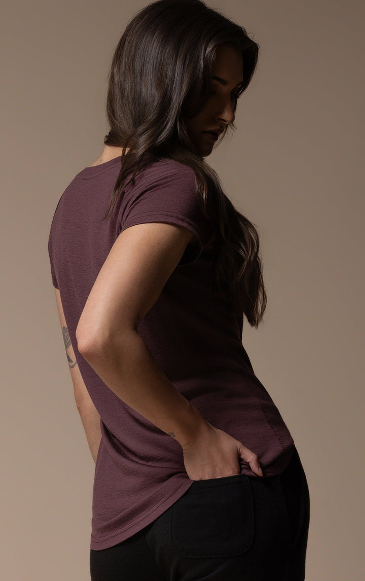 180GSM MERINO CAP SLEEVE TEE