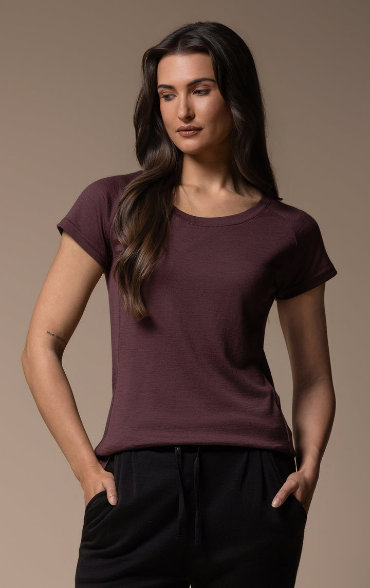 180GSM MERINO CAP SLEEVE TEE