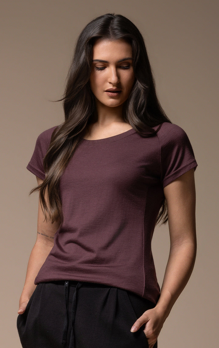 180GSM MERINO CAP SLEEVE TEE