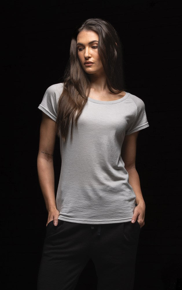 180GSM MERINO CAP SLEEVE TEE - CLEARANCE