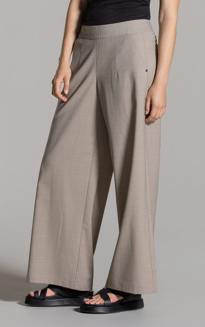 LIGHTWEIGHT WOOL BLEND WIDE LEG PANT
