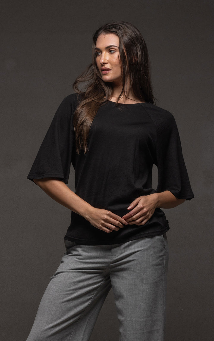 180G MERINO FLUTTER SLEEVE TEE