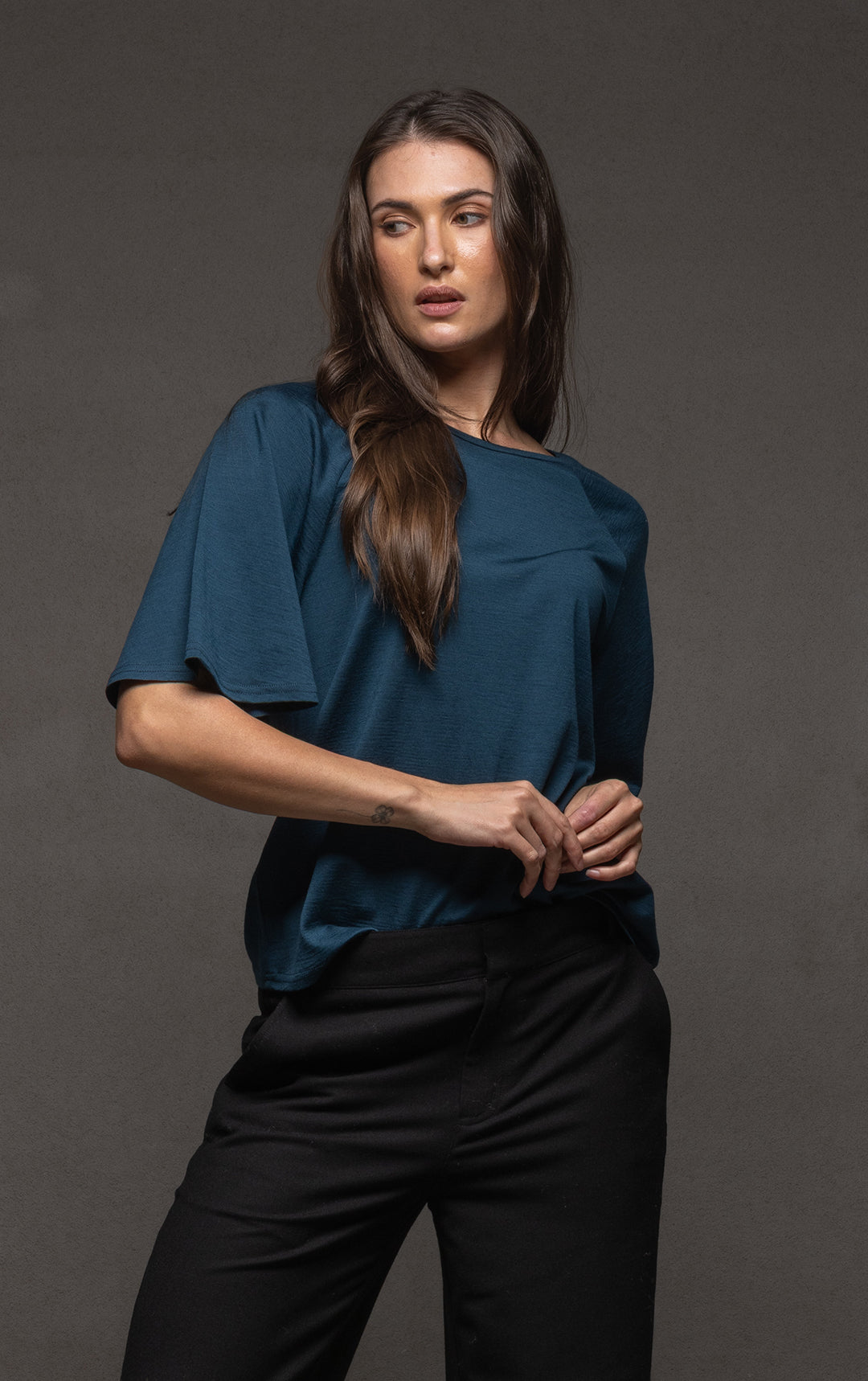 180G MERINO FLUTTER SLEEVE TEE