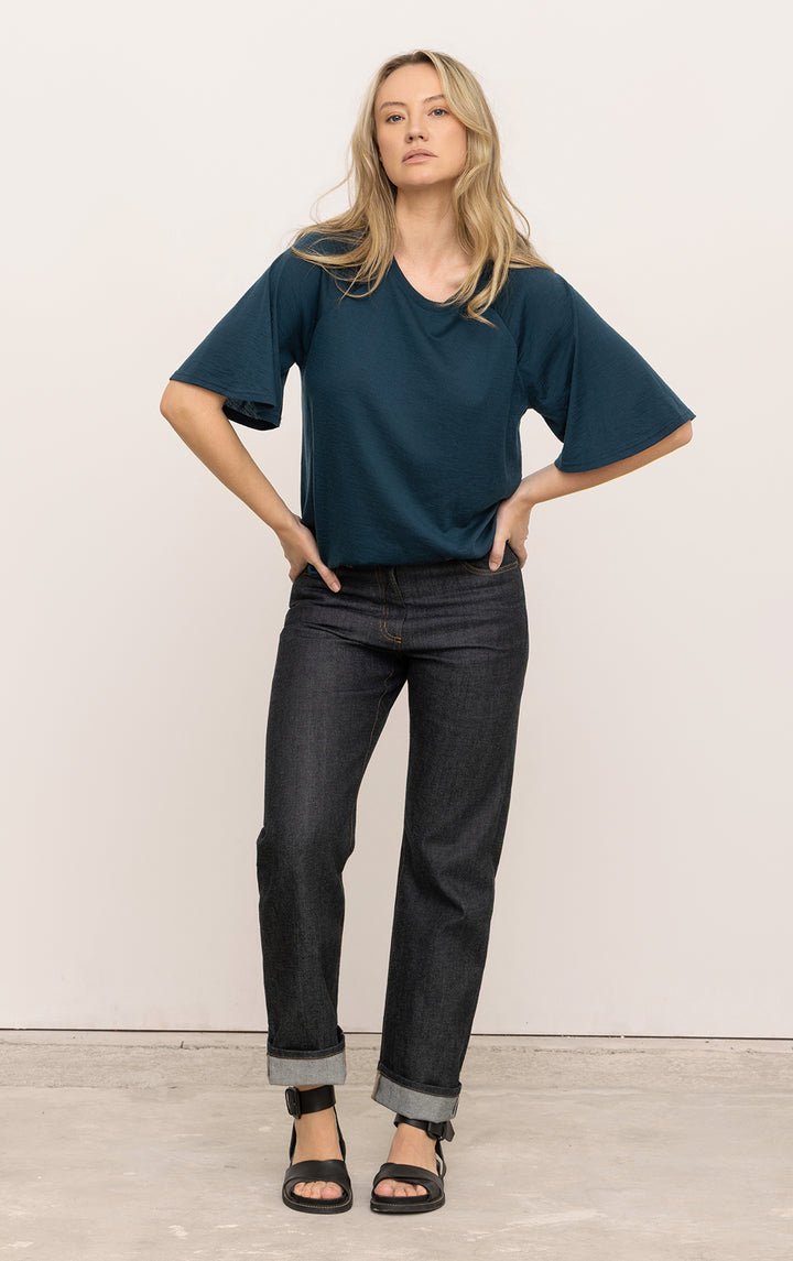 180G MERINO FLUTTER SLEEVE TEE