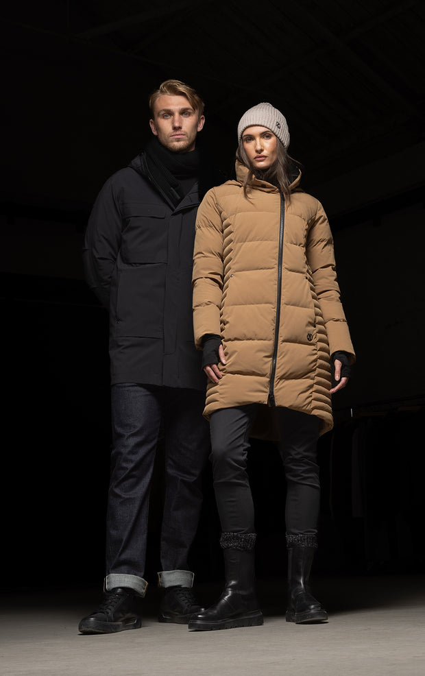 LAMINATED DOWN COAT