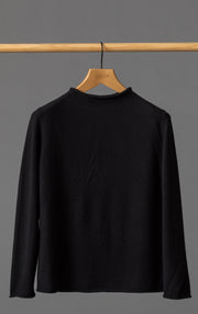 12GG BRUSHED MERINO FUNNEL NECK PULLOVER