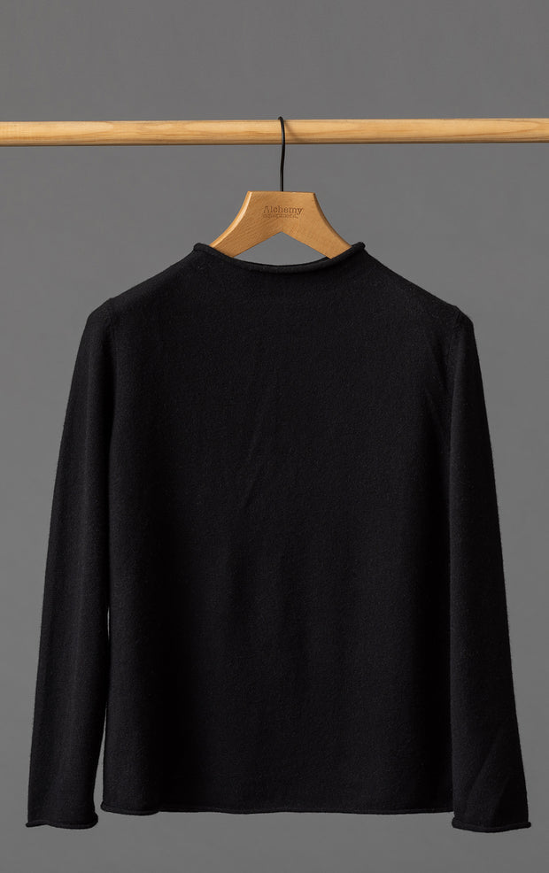 12GG BRUSHED MERINO FUNNEL NECK PULLOVER