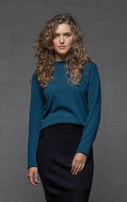 12GG BRUSHED MERINO FUNNEL NECK PULLOVER