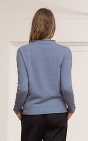 12GG BRUSHED MERINO FUNNEL NECK PULLOVER